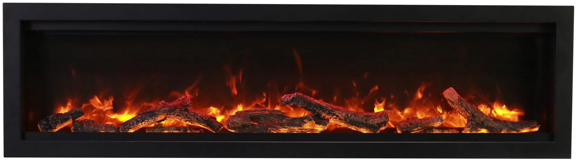 Symmetry Bespoke - 50" Indoor / Outdoor Electric Built In Fireplace featuring, WiFi Compatibilty & Bluetooth Connectivity, MultiFunction Remote, and a Selection of Media Options