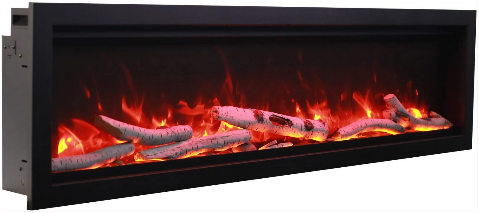 Symmetry Bespoke - 50" Indoor / Outdoor Electric Built In Fireplace featuring, WiFi Compatibilty & Bluetooth Connectivity, MultiFunction Remote, and a Selection of Media Options