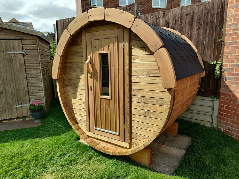 The Flame Seed Sauna – 5.6 ft x 6.5 ft Thermo Wood Barrel