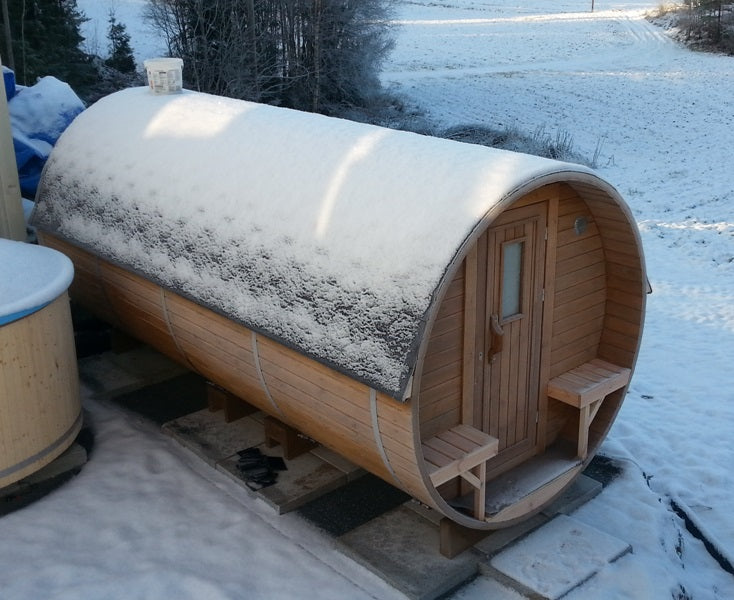 The Obsidian Dome – 10-Person Thermowood Sauna Barrel