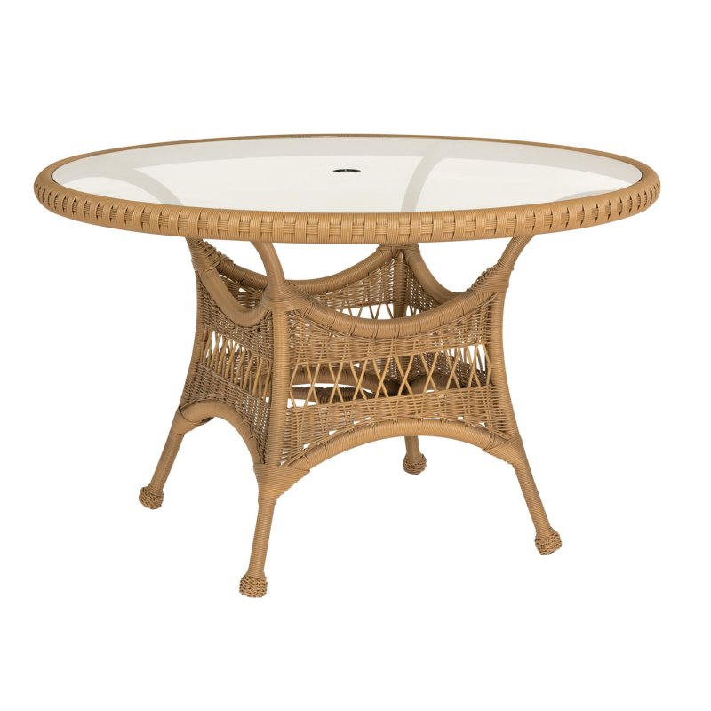 Sommerwind Round Umbrella Table with Glass Top