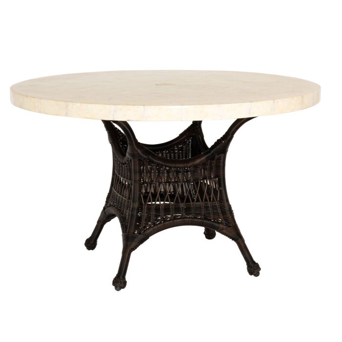 Sommerwind Round Stone Top Umbrella Table
