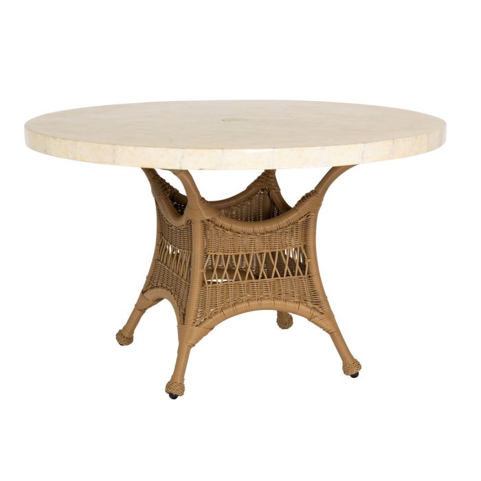 Sommerwind Round Stone Top Umbrella Table