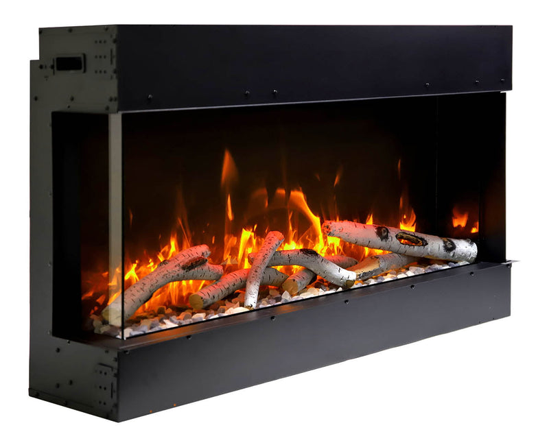Amantii Tru View Slim Smart Electric - Indoor / Outdoor WiFi Enabled 3 Sided Fireplace