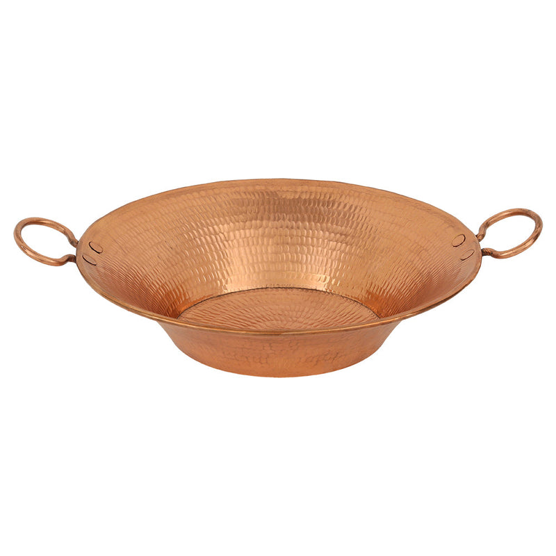 16" Round Miners Pan Vessel Hammered Copper Sink