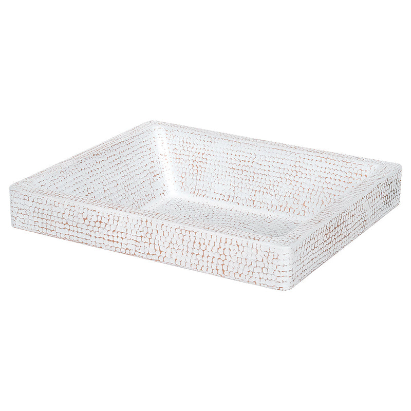 19" Rectangle Skirted Vessel Hammered Copper Sink