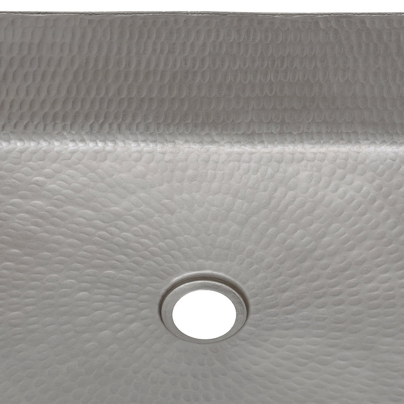 20" Rectangle Vessel Hammered Copper Sink