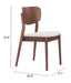 Kellua Dining Chair (Set of 2) Beige & Walnut
