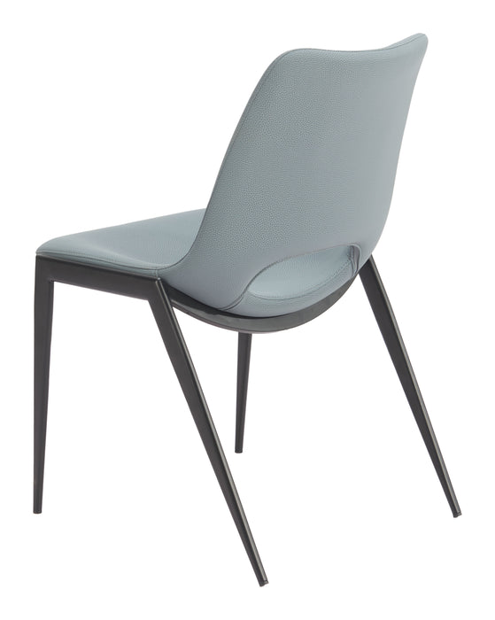 Desi Armless Dining Chair (Set of 2) Azure Gray