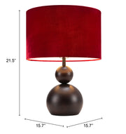 Shobu Table Lamp Red