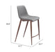 Magnus Counter Stool (Set of 2) Slate Gray & Walnut
