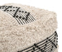 Pisco Ottoman Beige & Black
