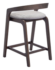 Troy Counter Stool (Set of 2) Dove Gray & Espresso