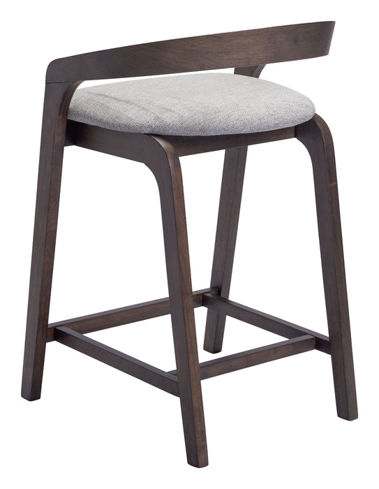 Troy Counter Stool (Set of 2) Dove Gray & Espresso