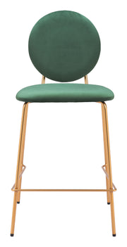 Odessa Counter Stool (Set of 2) Green & Gold