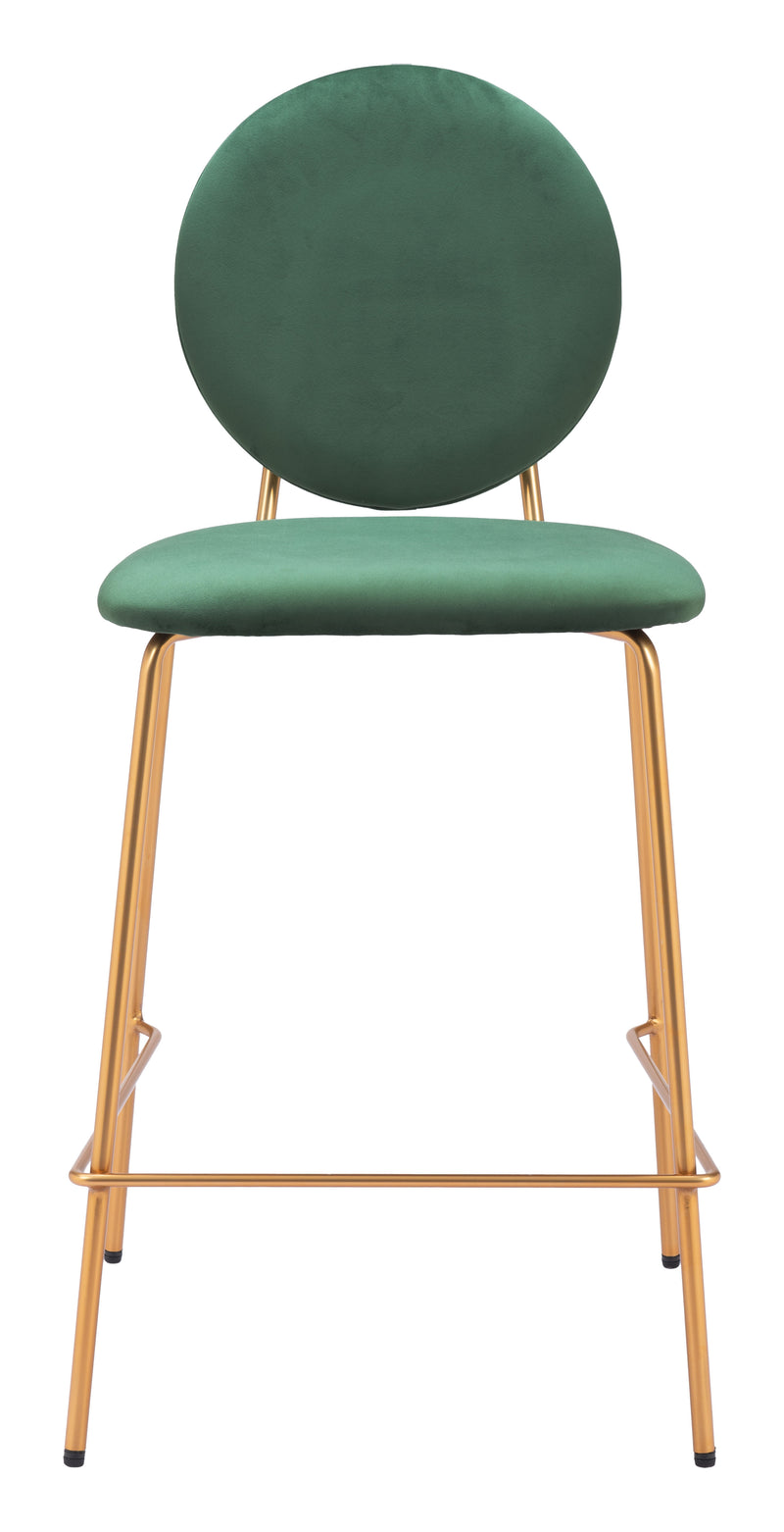 Odessa Counter Stool (Set of 2) Green & Gold