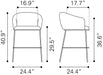 Essen Barstool Black & Bronze