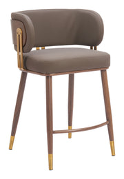 Brew Counter Stool Brown & Walnut