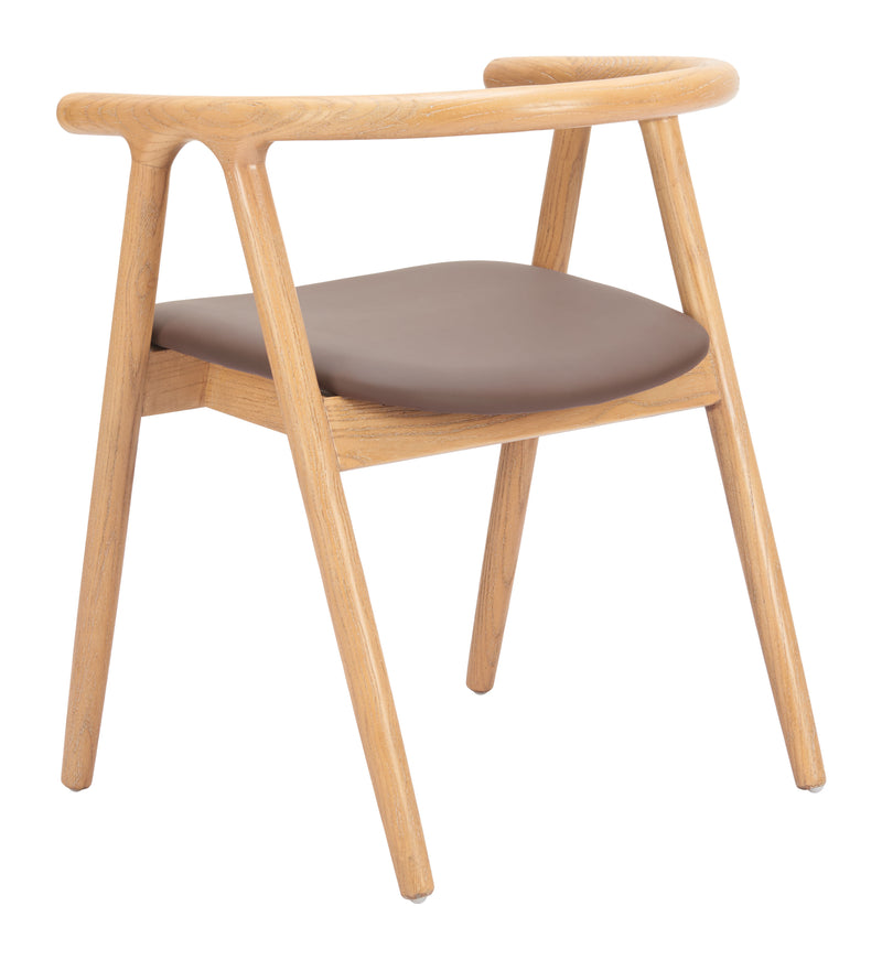 Peker Dining Chair (Set of 2) Brown & Natural