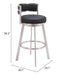 Gimsby Swivel Barstool Black