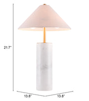 Ciara Table Lamp Beige & White