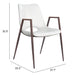 Desi Dining Chair (Set of 2) White & Walnut