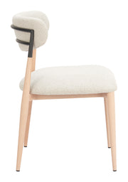 Equinox Armless Dining Chair (Set of 2) Oyster Gray & Natural