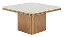 Cher Coffee Table White & Brass