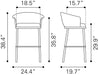 Garston Barstool Gray