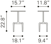 Clement Side Table White & Gold