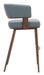 Poise Barstool Azure Gray & Walnut