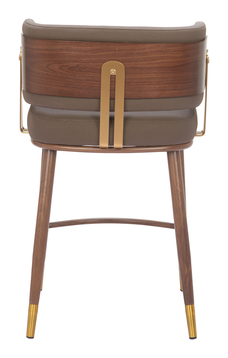 Brew Counter Stool Brown & Walnut
