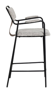 Couva Counter Stool (Set of 2) Gray Tweed