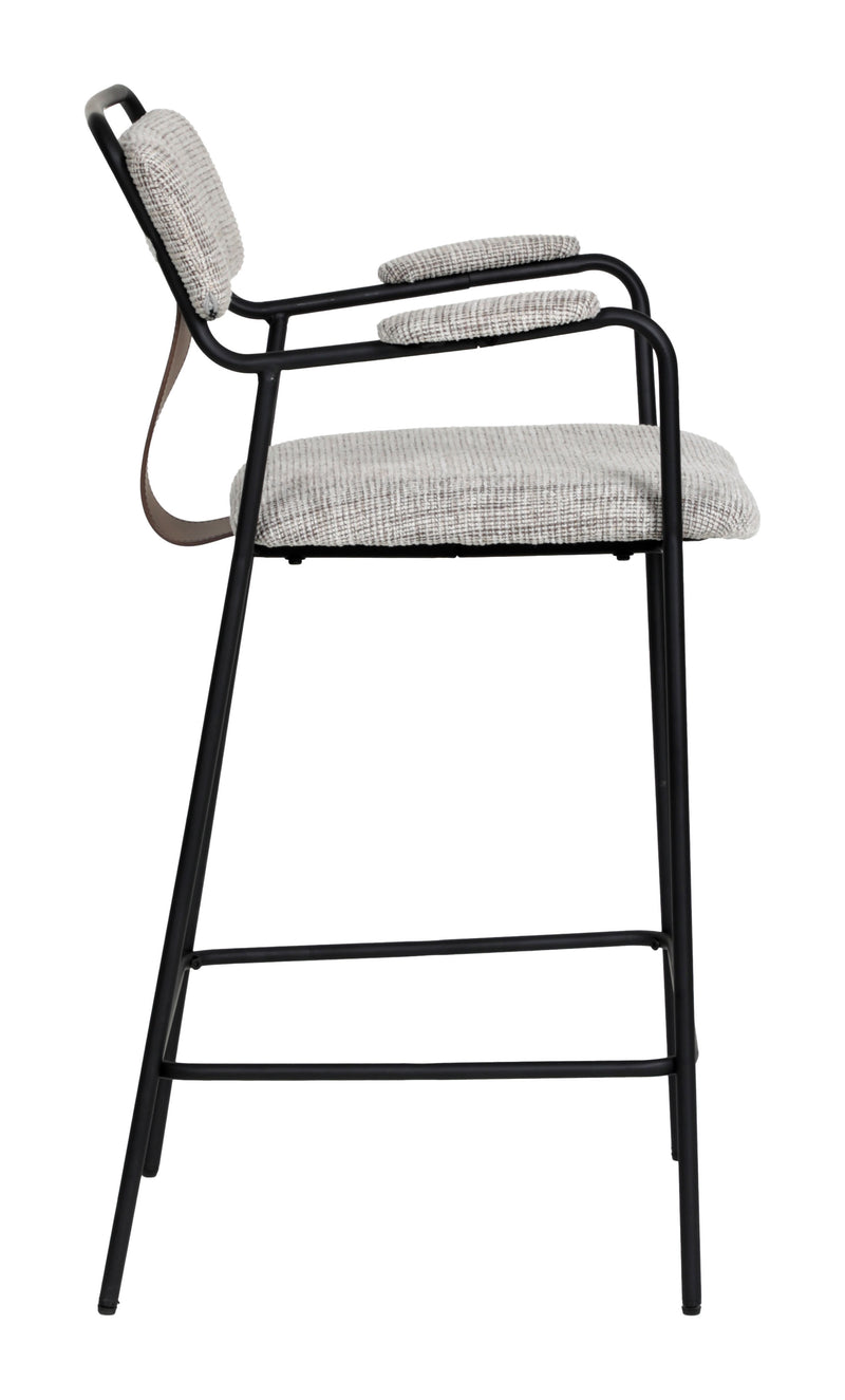 Couva Counter Stool (Set of 2) Gray Tweed