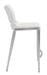 Ace Counter Stool (Set of 2) White & Silver