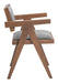 Delhi Dining Chair (Set of 2) Gray & Walnut