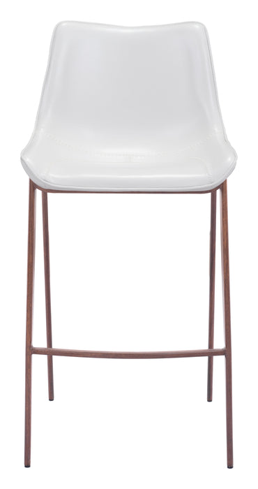 Magnus Barstool (Set of 2) White & Walnut