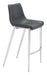 Magnus Barstool (Set of 2) Black & Silver