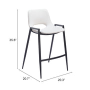 Desi Counter Stool (Set of 2) White