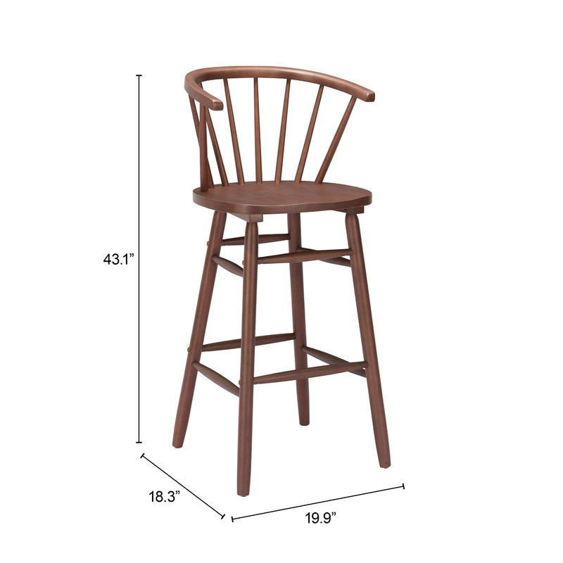 Stenger Barstool (Set of 2) Walnut