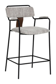 Couva Counter Stool (Set of 2) Gray Tweed