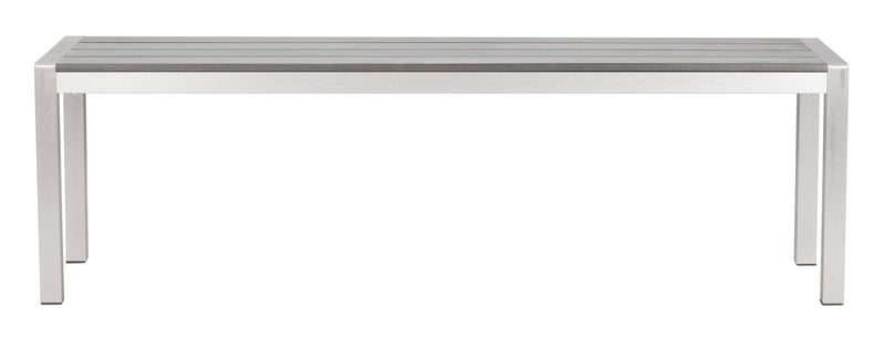 Metropolitan Double Bench Gray & Silver