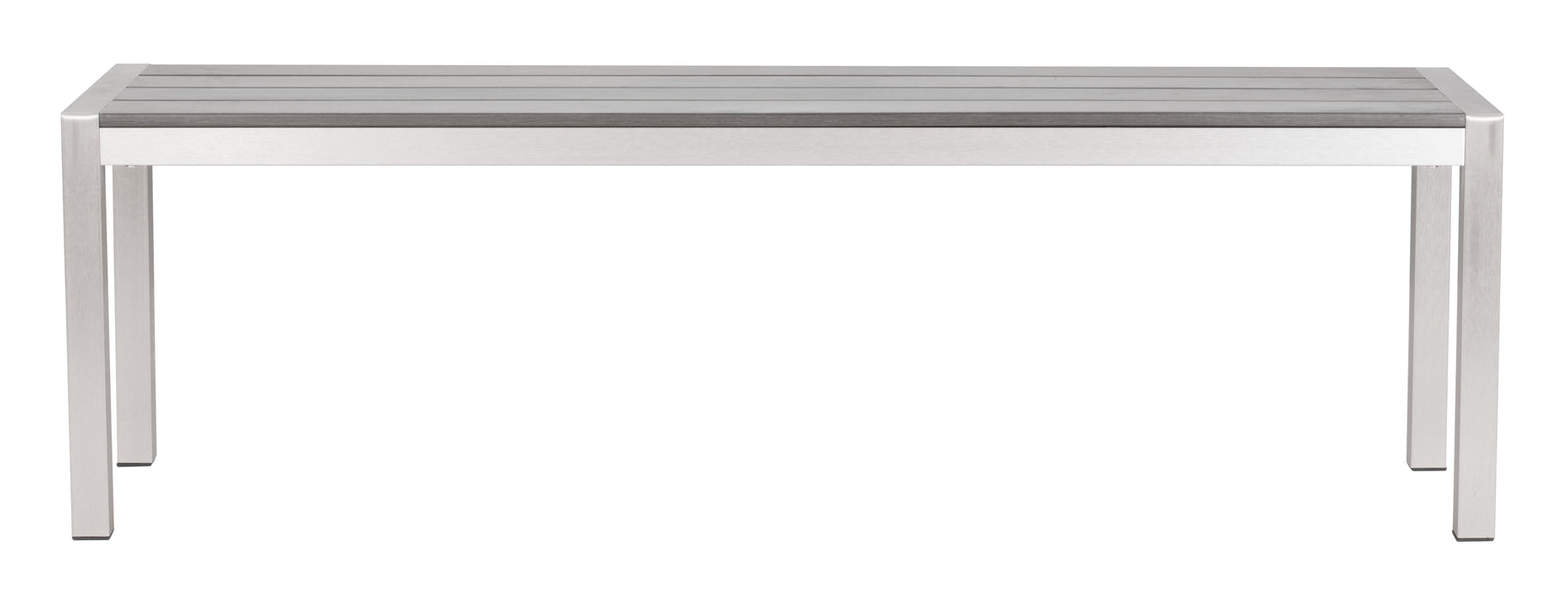 Metropolitan Double Bench Gray & Silver