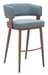 Poise Barstool Azure Gray & Walnut