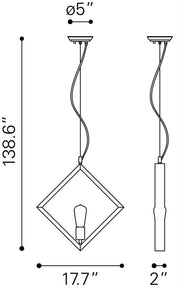 Rotorura Ceiling Lamp Rust
