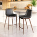 Magnus Counter Stool (Set of 2) Black & Walnut