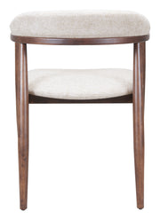 Goka Dining Chair Beige & Walnut