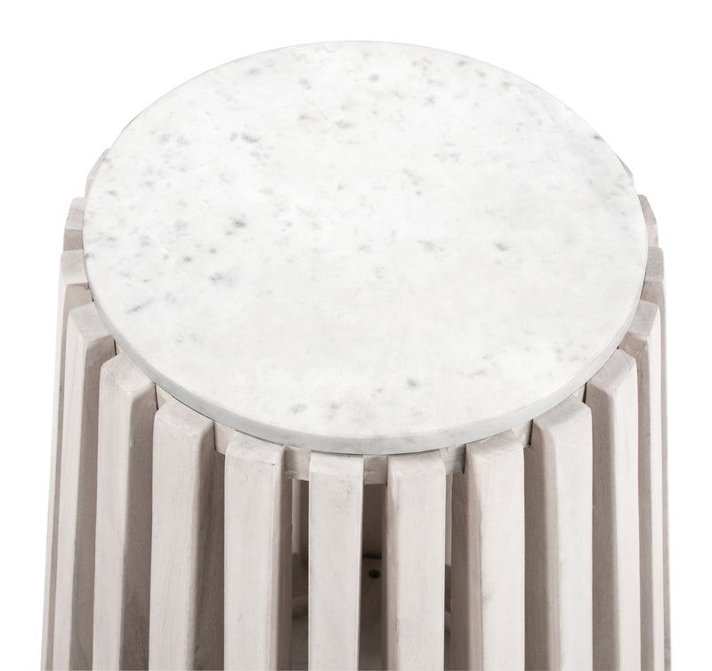 Cyprus Side Table White & Whitewashed