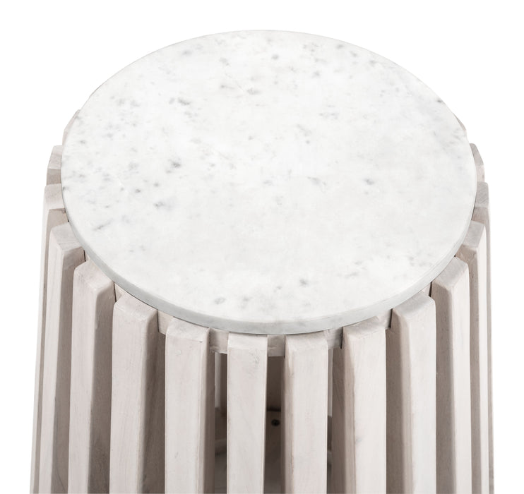 Cyprus Side Table White & Whitewashed