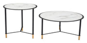 Davis Coffee Table Set (2-Piece) White & Black